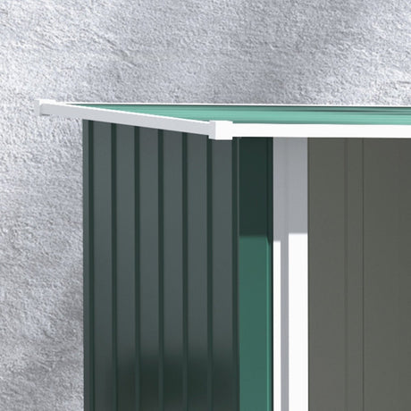 Outsunny 5ft x 3ft Metal Garden Storage Shed, Outdoor Tool Shed with Sloped Roof, Lockable Door for Tools, Equipment, Green - Dandys Landscape Supplies