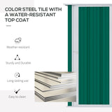 Outsunny 5ft x 3ft Metal Garden Storage Shed, Outdoor Tool Shed with Sloped Roof, Lockable Door for Tools, Equipment, Green - Dandys Landscape Supplies