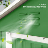 Outsunny 6.5 x 3.5ft Metal Garden Storage Shed - Green - Dandys Landscape Supplies