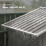 Outsunny 6.5 x 3.5ft Metal Garden Storage Shed - Light Grey - Dandys Landscape Supplies