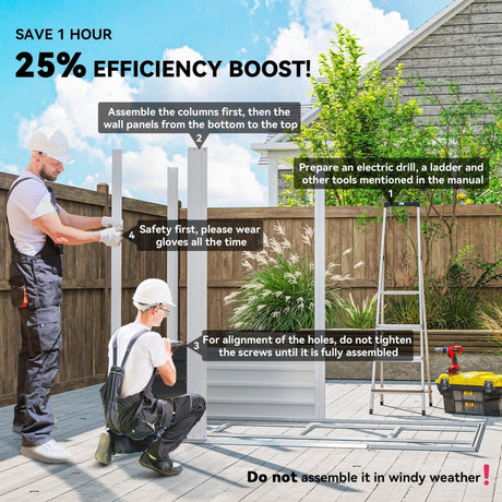 Outsunny 7 x 4ft Garden Shed, Easy to Assemble, Upgraded Galvanised Steel Frame with Foundation Kit, Double Doors with Lock, Outdoor Metal Shed with Vents and Gloves, Garden Storage Shed, Dark Grey - Dandys Landscape Supplies