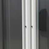 Outsunny 7 x 5ft Galvanised Metal Shed, with Sliding Door - Dark Grey - Dandys Landscape Supplies