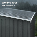 Outsunny 7 x 5ft Galvanised Metal Shed, with Sliding Door - Light Grey - Dandys Landscape Supplies