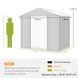 Outsunny 8 x 6ft Garden Storage Shed with Sliding Door - Brown Wood Effect - Dandys Landscape Supplies
