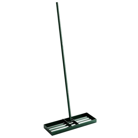 Outsunny Lawn Levelling Rake, 76 x 26 cm Lawn Leveller Lute with 169 cm Handle for Grass Soil Sand Yard Golf Course - Dandys Landscape Supplies