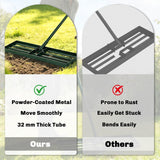 Outsunny Lawn Levelling Rake, 76 x 26 cm Lawn Leveller Lute with 169 cm Handle for Grass Soil Sand Yard Golf Course - Dandys Landscape Supplies