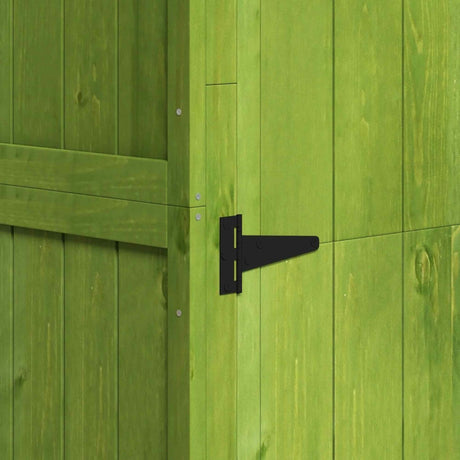 Outsunny Wooden Garden Shed, Utility Outdoor Small Shed with Lockable Double Doors, Shelves and Roof Hatch, Dark Green - Dandys Landscape Supplies