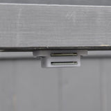 Outsunny Wooden Garden Storage Shed with Hinged Roof and Shelves, Outdoor Storage Cabinet Chest, Double Doors, 74 x 43 x 88cm, Grey - Dandys Landscape Supplies