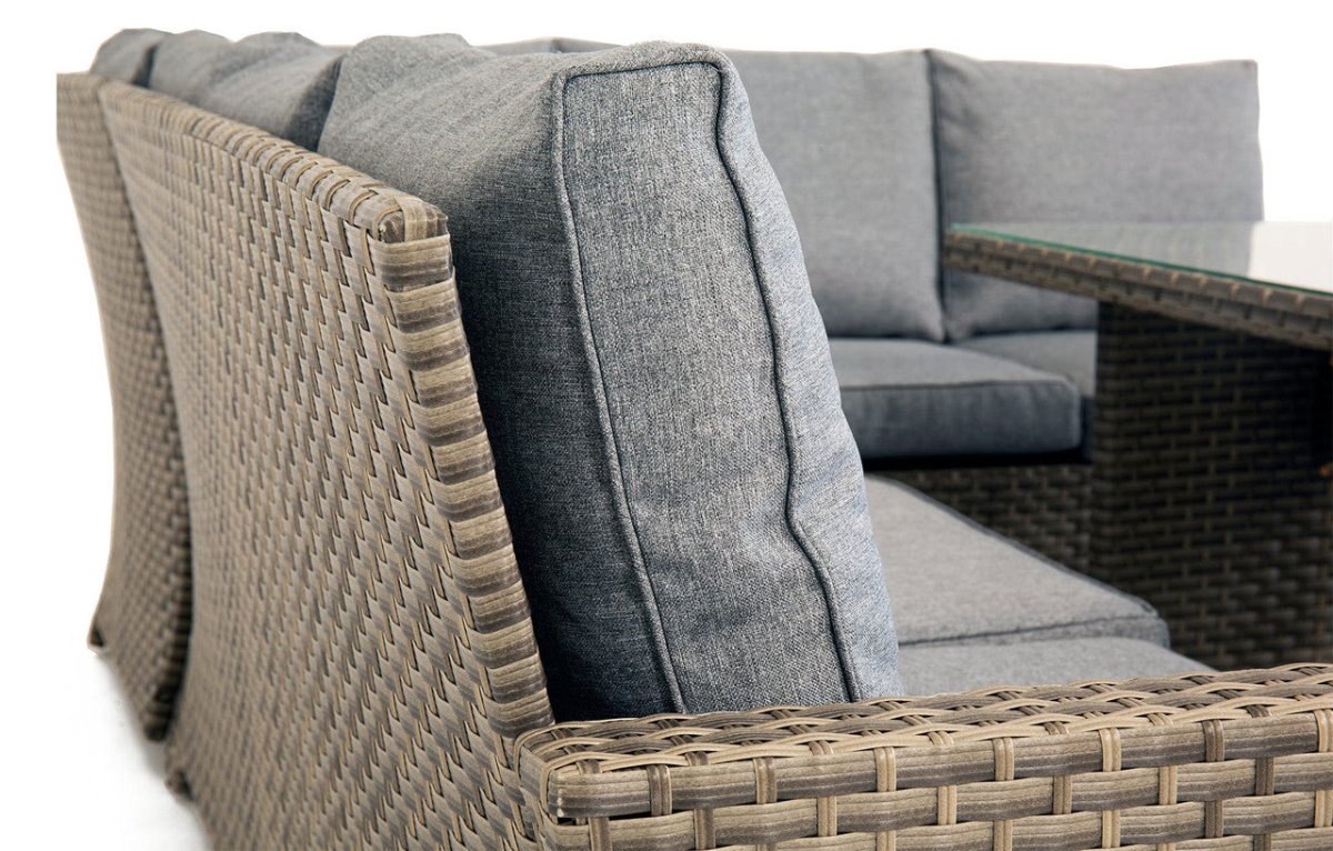 Palma Grey Rattan Garden Lounge Set and Cover Bundle - Dandys Landscape Supplies