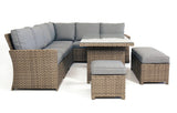 Palma Grey Rattan Garden Lounge Set, Cover and Cushion Box Bundle - Dandys Landscape Supplies