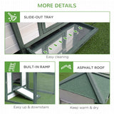 PawHut Chicken Coop Hen Poultry House w/ Nesting Box Outdoor Run Patio Wooden - Dandys Landscape Supplies