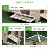 PawHut Chicken Coop Hen Poultry House with Nesting Box Outdoor Run Patio Wooden - Dandys Landscape Supplies