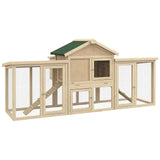 Pawhut Wood Chicken Coop Hens Cage Poultry House with Nesting Boxes Run - Dandys Landscape Supplies