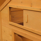 PawHut Wooden Chicken Coop, Poultry Cage with Nesting Boxes and Tray, Yellow - Dandys Landscape Supplies
