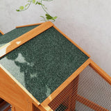 PawHut Wooden Chicken Coop with Run, Nesting Box, Slide - out Tray, Ramp - Dandys Landscape Supplies