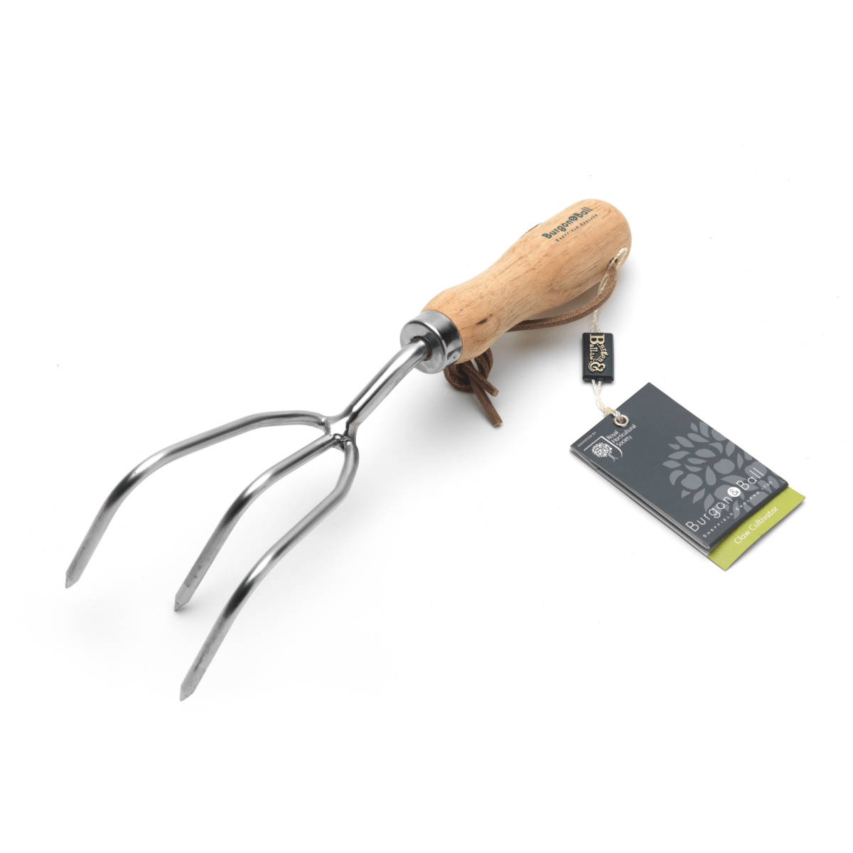 RHS Endorsed Stainless Steel Claw Cultivator by Burgon & Ball - Dandys Landscape Supplies