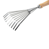 RHS Endorsed Stainless Steel Shrub Rake by Burgon & Ball - Dandys Landscape Supplies