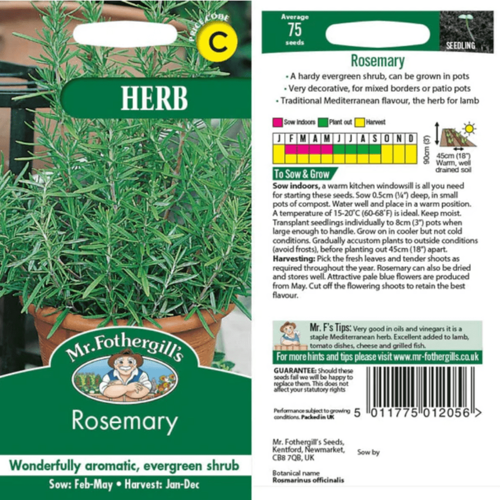 Rosemary Herb Seeds - Dandys Landscape Supplies