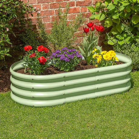 Rounded Galvanised Steel Raised Garden Bed - Dandys Landscape Supplies