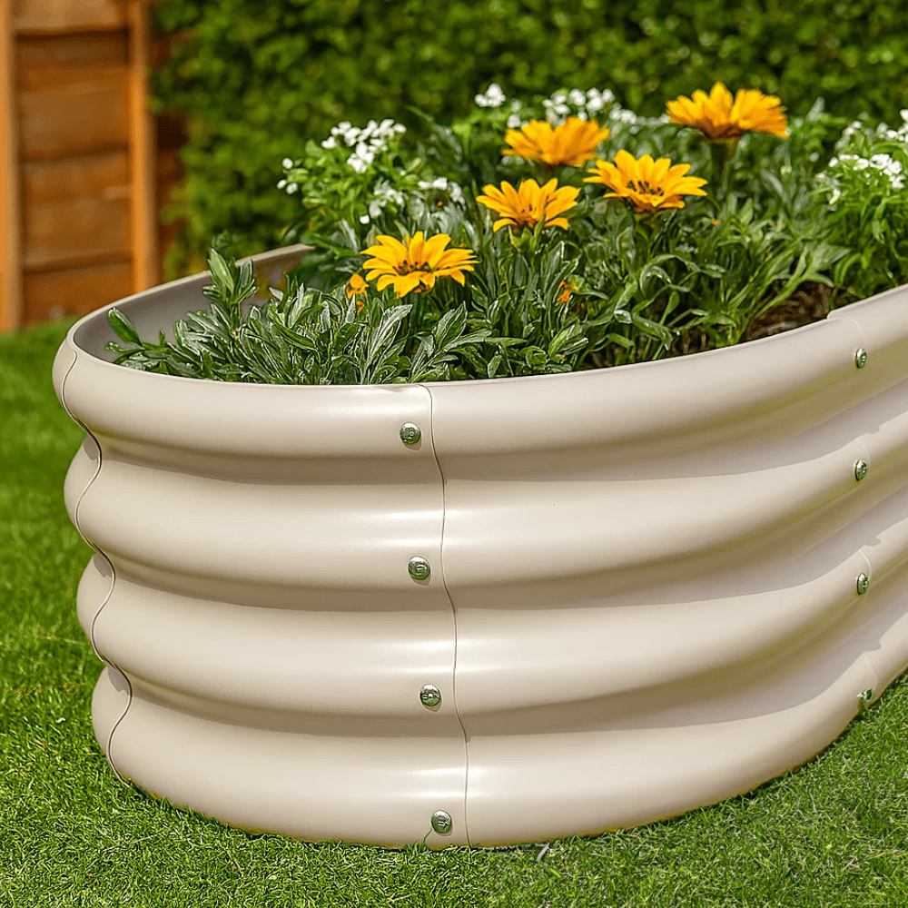 Rounded Galvanised Steel Raised Garden Bed - Dandys Landscape Supplies