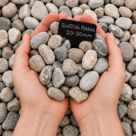 Scottish Pebbles 20 - 30mm Sample - Dandy's Topsoil & Landscape Supplies
