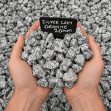 Silver Grey Granite Gravel Chippings - Dandys Landscape Supplies