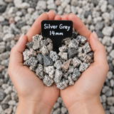 Silver Grey Granite Gravel Chippings - Dandys Landscape Supplies