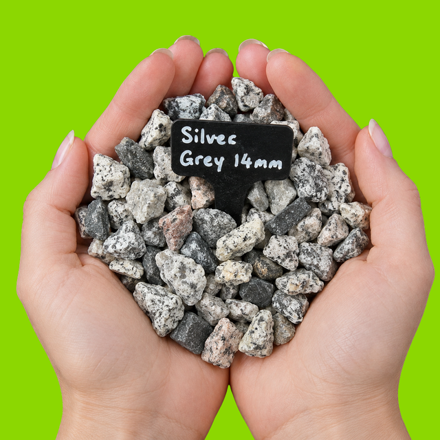 Silver Grey Granite Gravel Chippings - Dandys Landscape Supplies