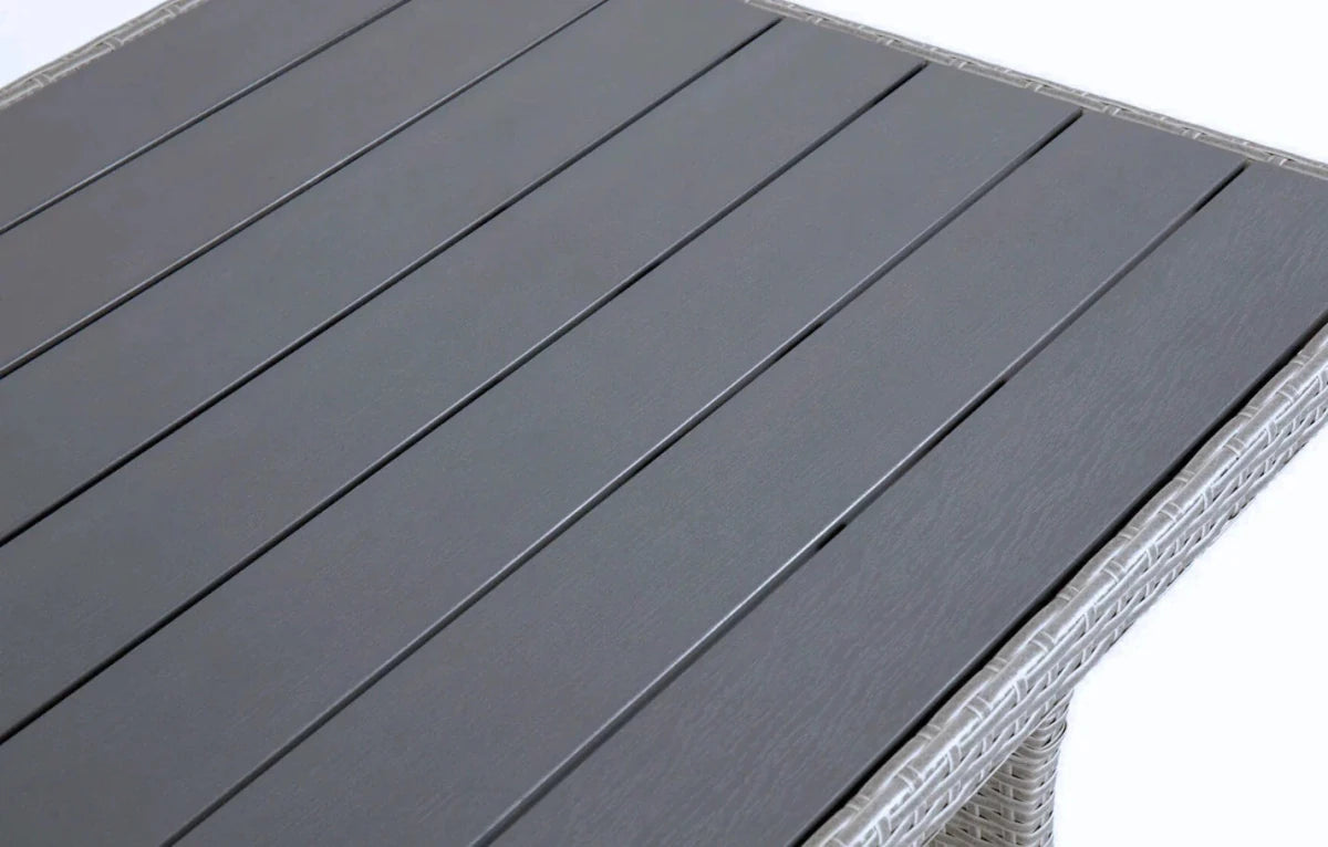 Stockholm 6 Seater Grey Rattan Corner Garden Dining and Lounge Set - Dandys Landscape Supplies