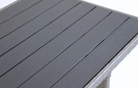 Stockholm 6 Seater Grey Rattan Corner Garden Dining and Lounge Set - Dandys Landscape Supplies