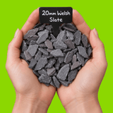 Welsh Green Crushed Slate Chippings 20mm Bulk Bag - Dandy's Topsoil & Landscape Supplies