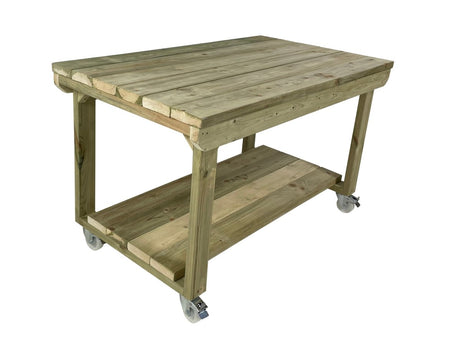 Wooden Super Heavy Duty Indoor/Outdoor Workbench 3ft - Depth With Wheels - Dandys Landscape Supplies