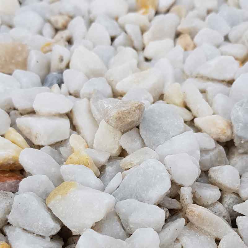 Beautiful Polar White Marble Chippings Bulk Bag Home Delivery Dandy